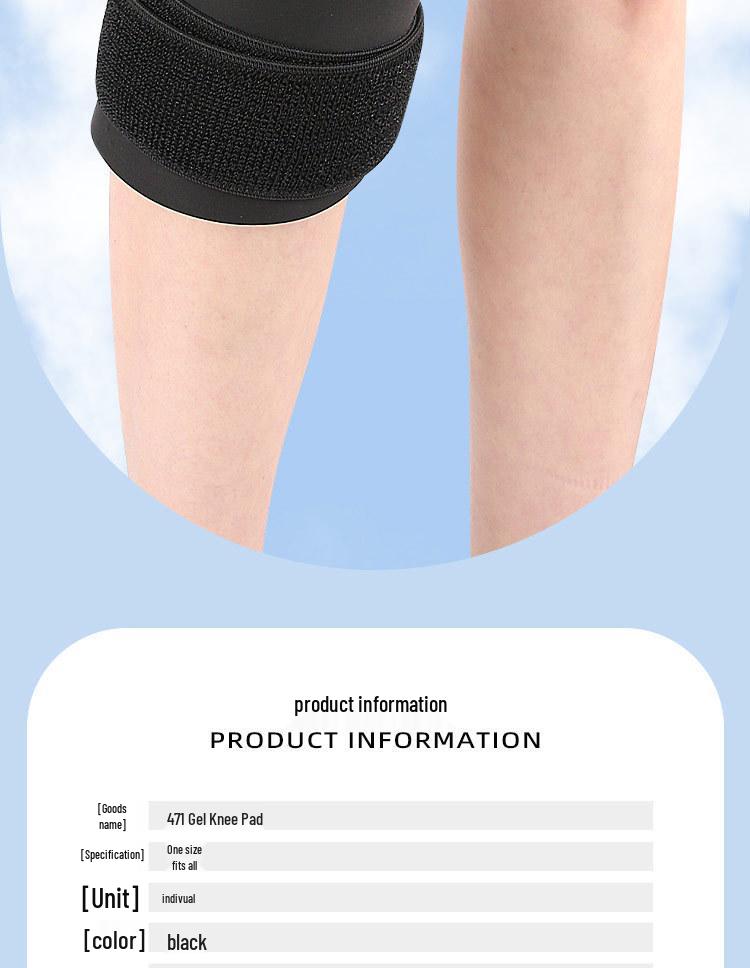 Verstellbare Kniebandage mit Gel für Heiß-/Kaltanwendung und Klettverschlüssen für Sport & Fitness