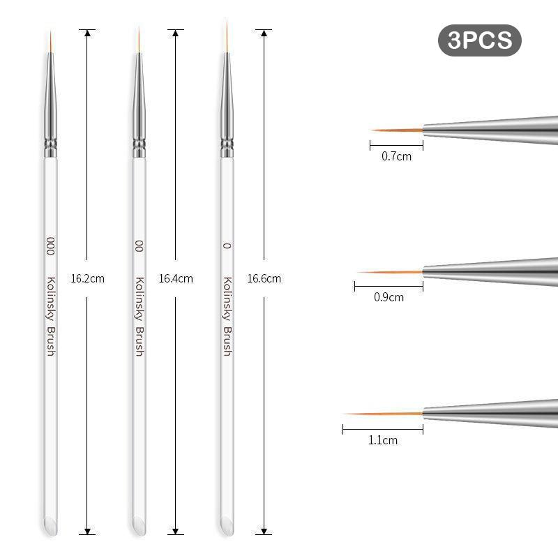 Nail Art Liner Brushes French Line Stripes Carving Brush DIY Drawing Pen UV Gel Brushes Painting Manicure Nail Tool Sets