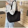 Casual Large-Capacity Bag Women'S Summer Fashion Simple Canvas Bag Commuter Shoulder Tote Bag Shopping Bag