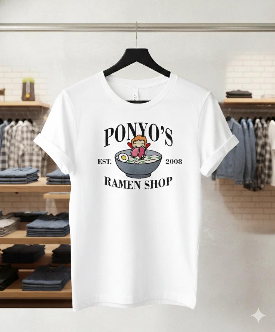 Men s and Women s T-shirts Cute Japanese Ramen Shop Graphic M