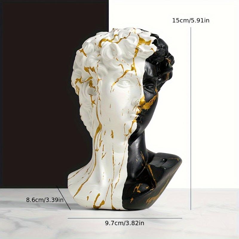 1pc Nordic David Figure Head Resin Sculpture Model Home Ornament Living Room Art Portrait Home Decoration