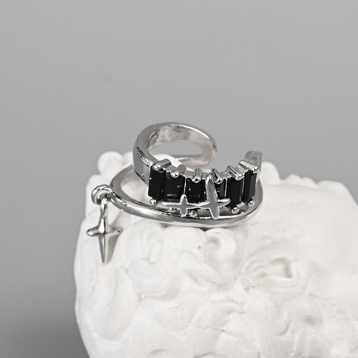 Elegant Zirconium Double Layer Ear Clip: No-Pierce Luxury Earrings for Women