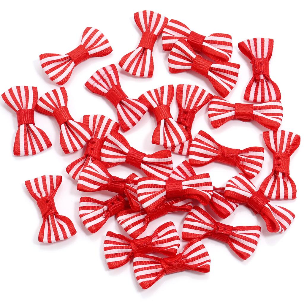 50pcs/Lot Striped Bows Polyester Ribbon Bows Handmade Bows For Jewelry Making DIY Hair Clip Headband Clothing Crafts Decoration