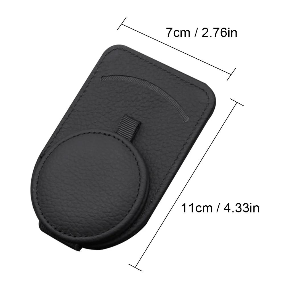 Leather Car Sun Visor Glasses Case Holder Sunglasses Clip Mount Multifunction Portable Cards Clip Auto Interior Accessories