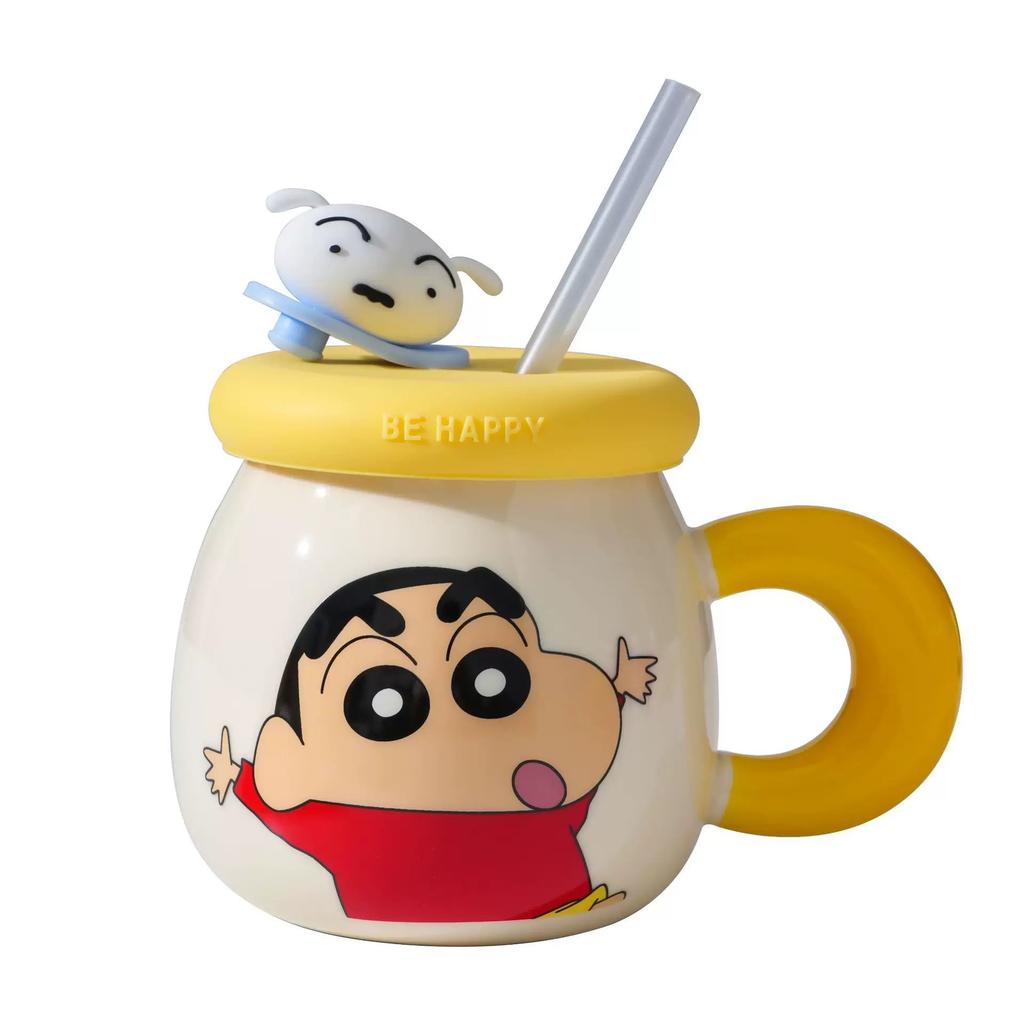 Crayon Xiaoxin Mug Birthday Gift Girls Practical Ceramic Cup With Lid Breakfast Milk Couple Cup Souvenir