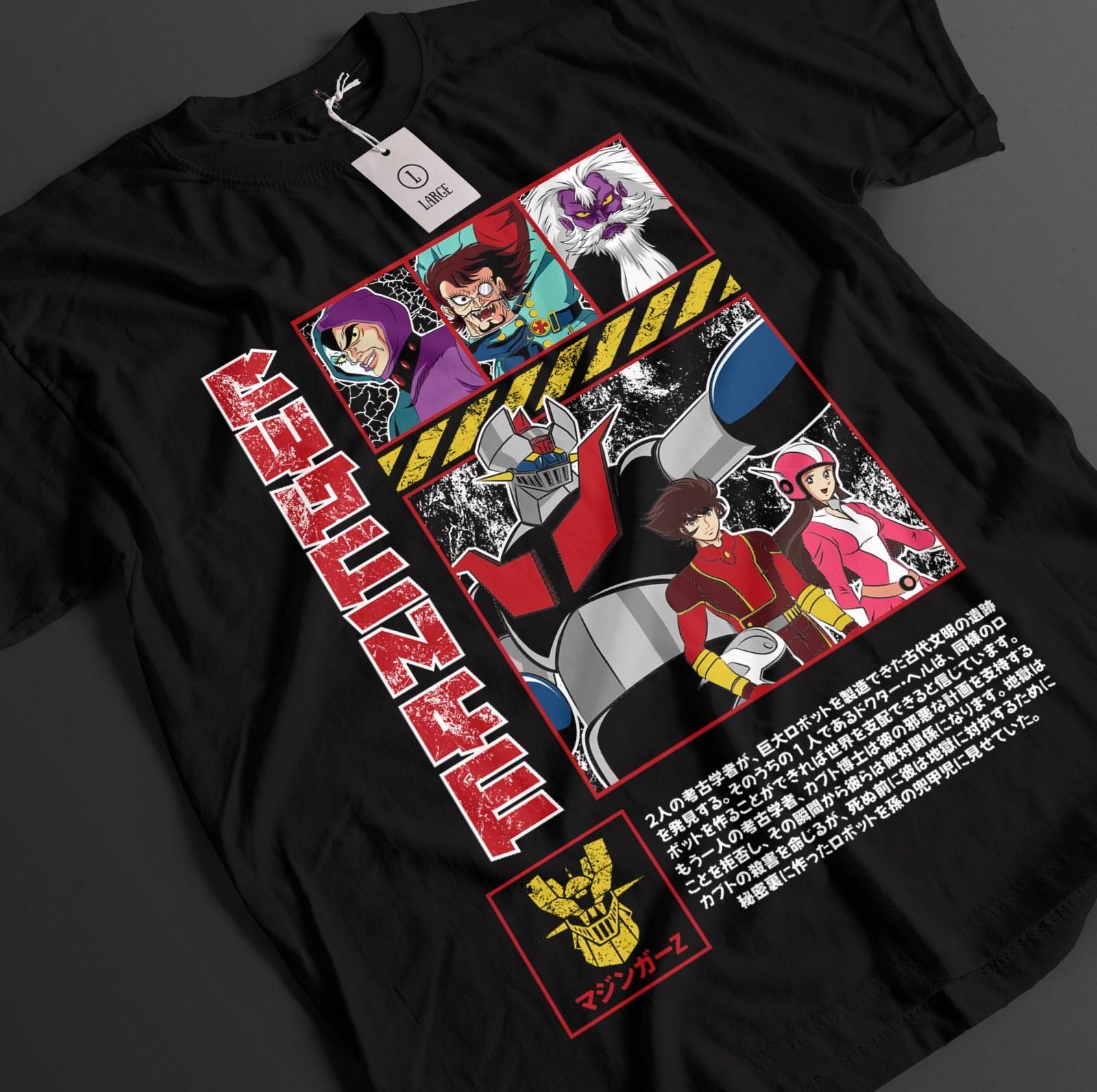Mazinger Z Shirt Koji Tshirt Sayaka T-Shirt Mens Womens Tees Top Yumi Top Ashura Hell Robot Anime Tee XL