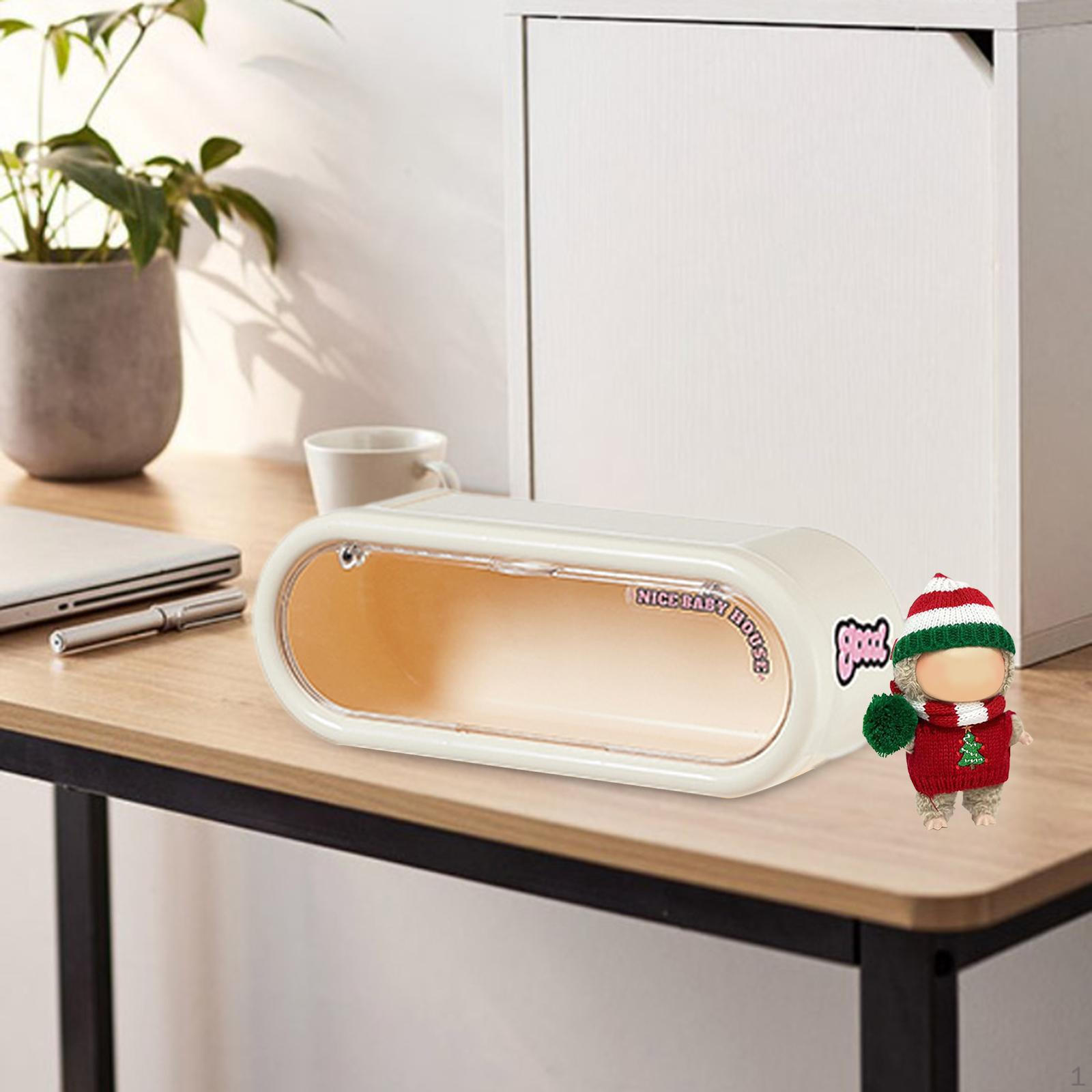 Витрина для фигурок коробка для хранения пыли прозрачная витрина для миниатюры Beige White 1389₽