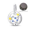 Copper Cross Birthday Stone Silicon Stop Charms Bead Dolphin Horseshoe Pendant For Original Bracelet Women Jewelry