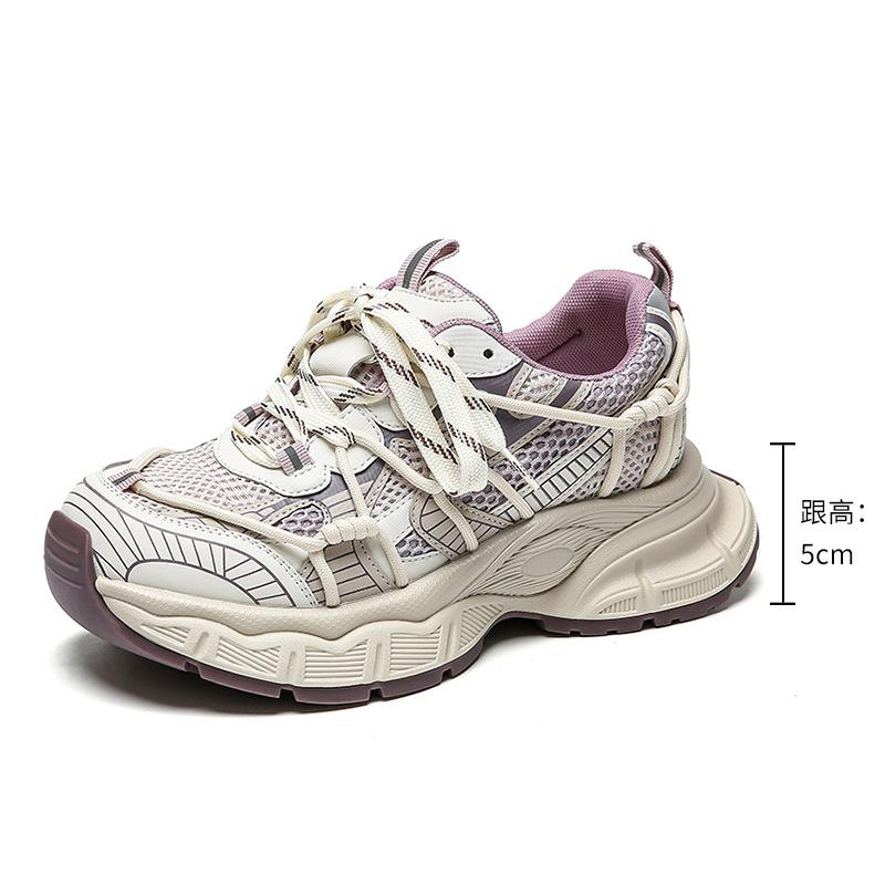 2025 New Platform Dad Shoes Women's Summer Shoes Women's Shoes Versatile Breathable Sports Shoes Women's Shoes Casual Shoes