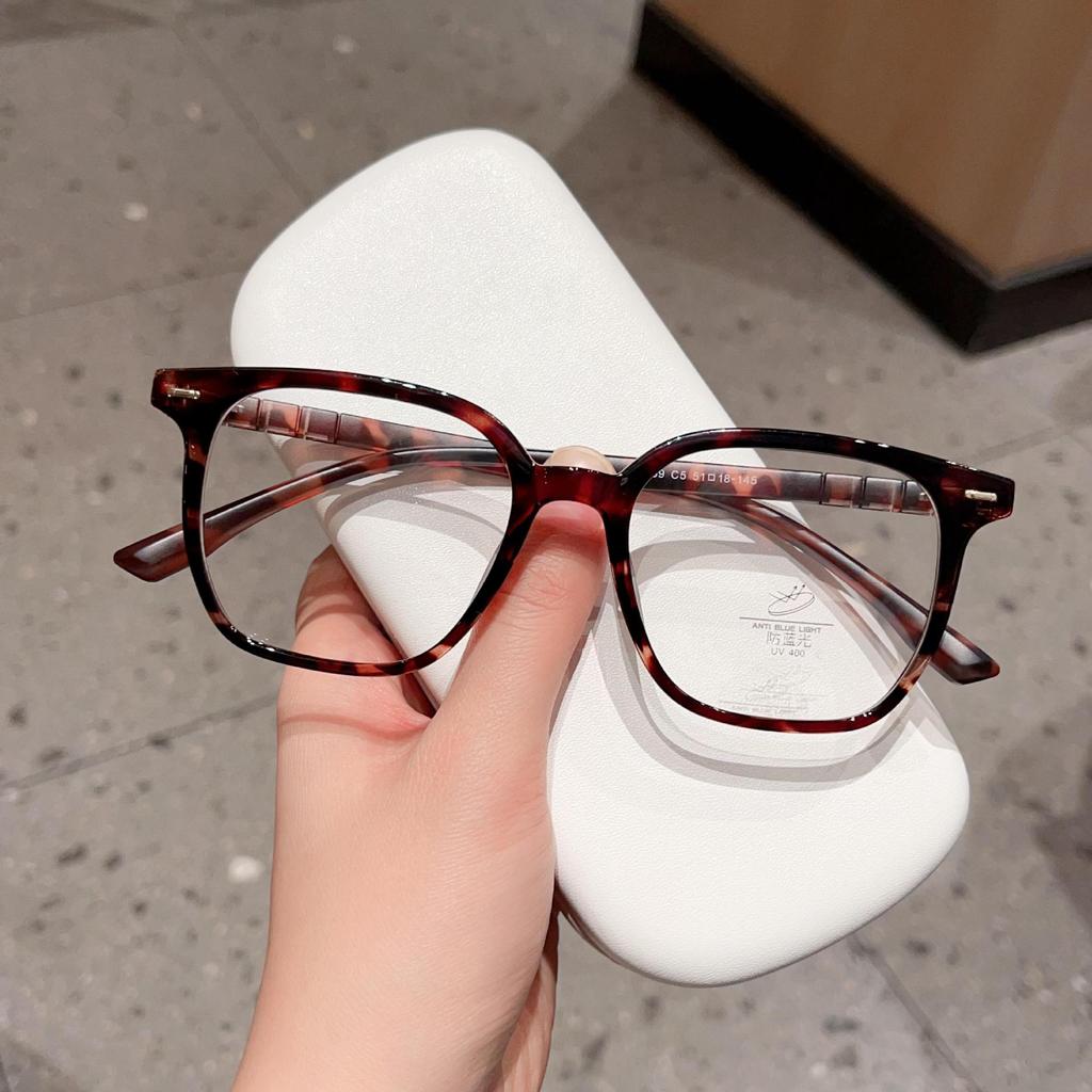 Fashion Internet Celebrity Plain Polygonal Black Frame TR90 Glasses Frame Danyang Men and Women Can Wear Myopia Glasses