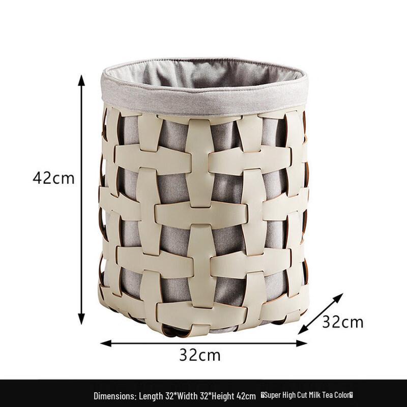 HANDON Modern Leather Laundry Hamper