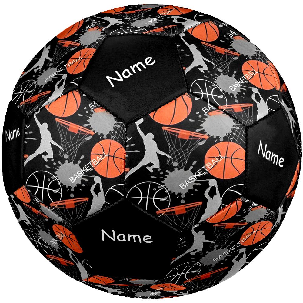 Custom Name Basketball Theme Size 5 Soccer Ball, Suitable for Both Indoor and Outdoor Matches, a Gift Suitable for Everyone.