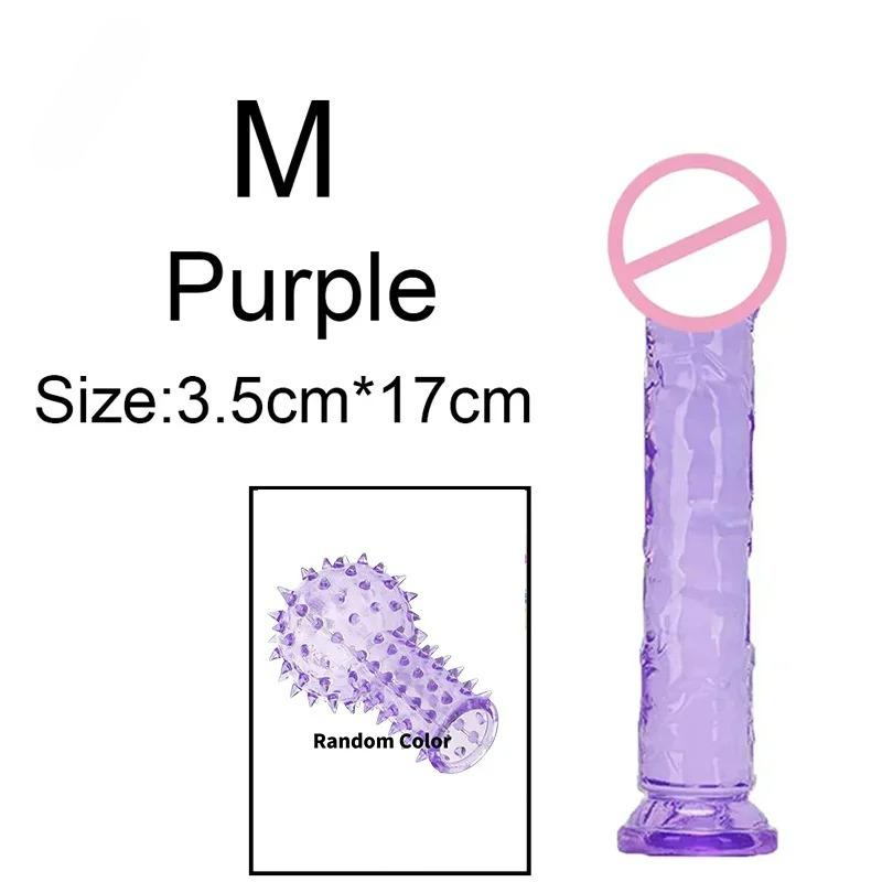 Vibrator Dildo Suction Cup Jelly Dick Realistic Soft Cup Adult Sex Toy for Women and Men Vaginal and Anal Masturbator Dildos