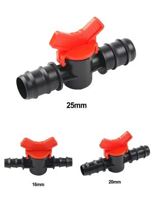 Ball Valve Connector Shutoff for PE Pipes PN4 16 20 25 Mm Drip Hose with PP Material for Irrigation and Pond Systems