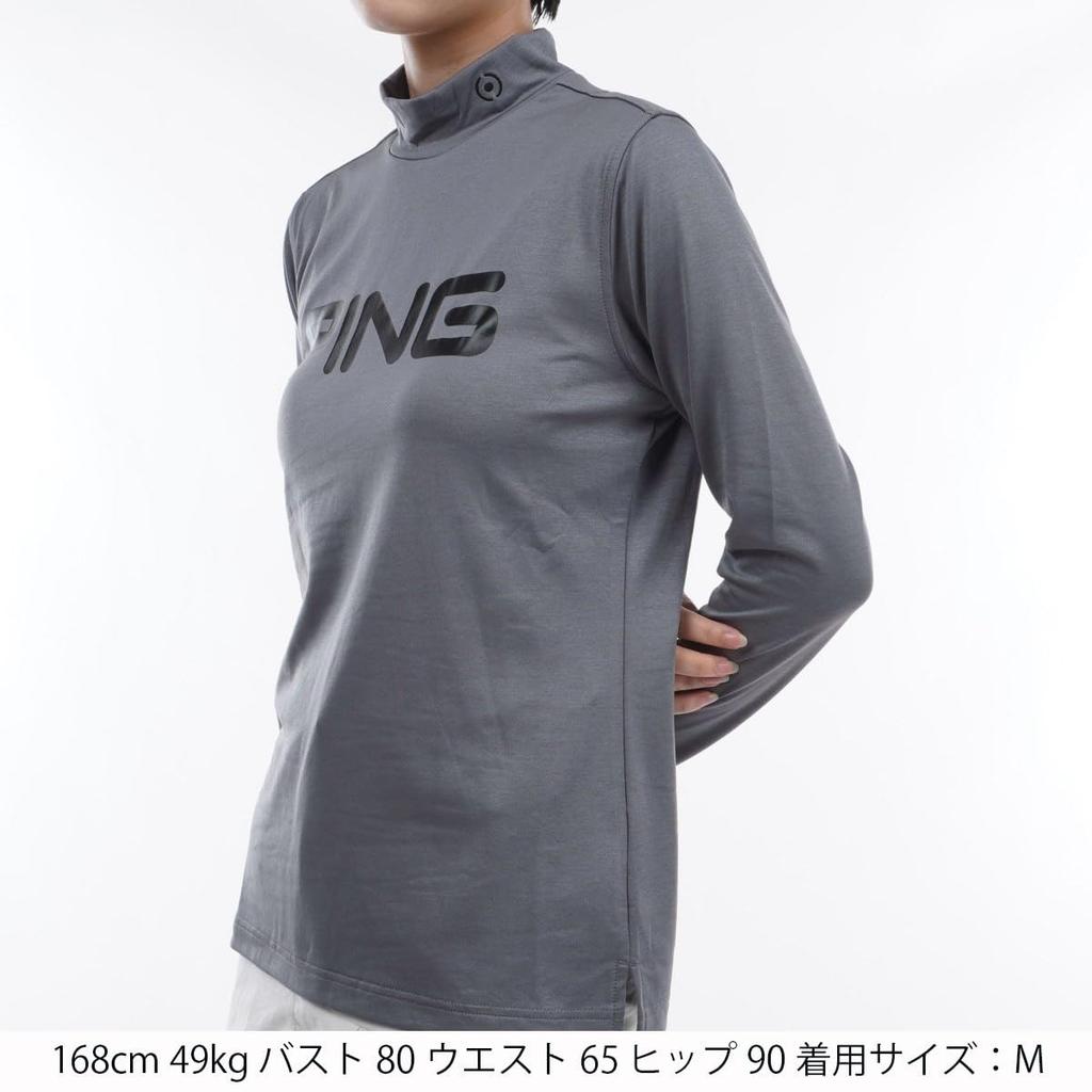 Ping Apparel Women's Long Sleeve High Neck Shirt (Funmax Functional Fabric) / Golf Undershirt / 622-3269904 021_Top Gray LL