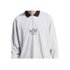Adidas Embroidered Letter Colorblock Loose Long Sleeve Polo Shirt Men Tops Gray IM4585