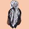 New Women Paisley Print Square Scarf Soft Satin Bandana Vintage Windproof Head Wrap Shawl Imitation Silk Travel Beach Towel