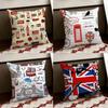 LOVE England Printed Cushion Cover Reversible Soft Durable Pillow Cover Home  Car MultiScene Use for Daily Comfort