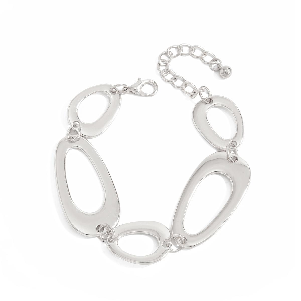 

SHIXIN Minimalist Hollowed Geometry Charm Bracelet for Women New Trending Metal Gold Color Adjustable Bangle Daily Wear Jewelry