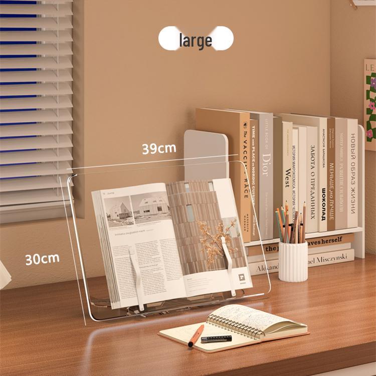 Junhan Acryl Transparent Multifunktionaler Buch- & iPad-Ständer