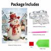 Christmas pearl painting art painting kit handmade diy home decoration painting snowman lantern winter scene 122 characters