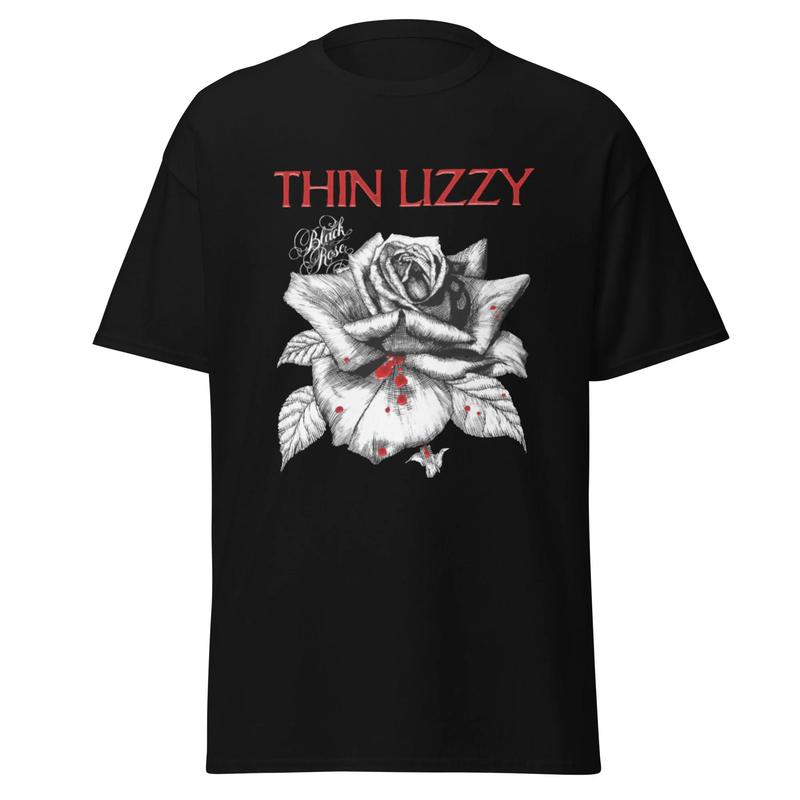 Thin Lizzy - Black Rose Jumbo Print Unisex T-Shirt XXL