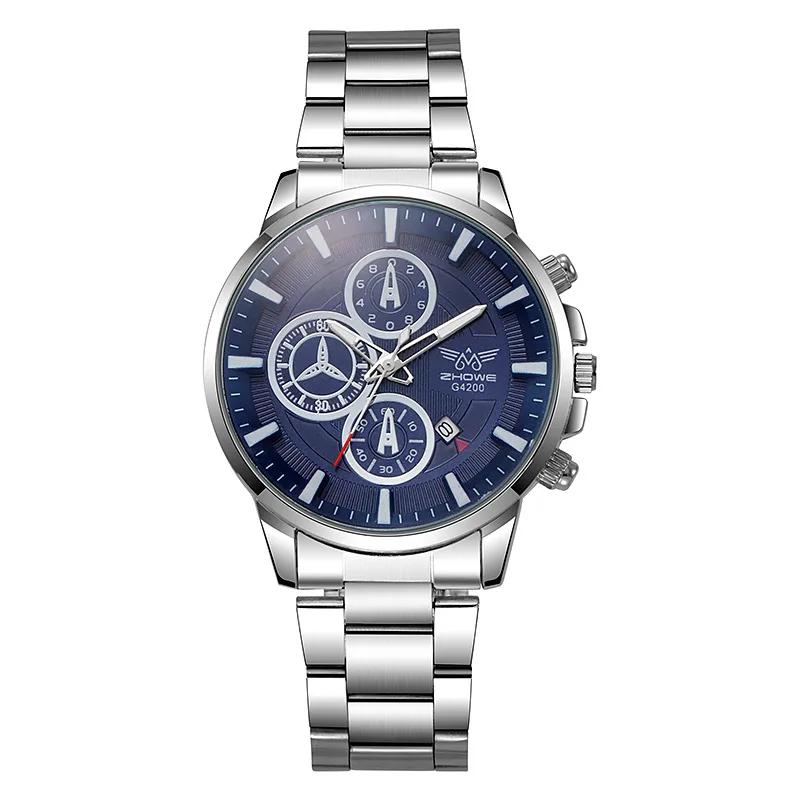 Горячая Мода Мужские Часы Топ Бренд Роскошные Наручные Часы Кварцевые Часы Часы Мужские Relogio Masculino синий