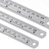 Stainless Steel Ruler Set 6 8 12 16 20 Inch Metal Rulers High Precision Double-Sided Graduation Scale Office Drawing Tools