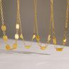 18K Gold Plated Stainless Steel Necklace Minimalist Luxury Chain Sweater Women