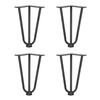 4PCS Wrought Iron Table Leg Simple Hairpin Coffee Legs with Foot Pad Home DIY Projects20cm