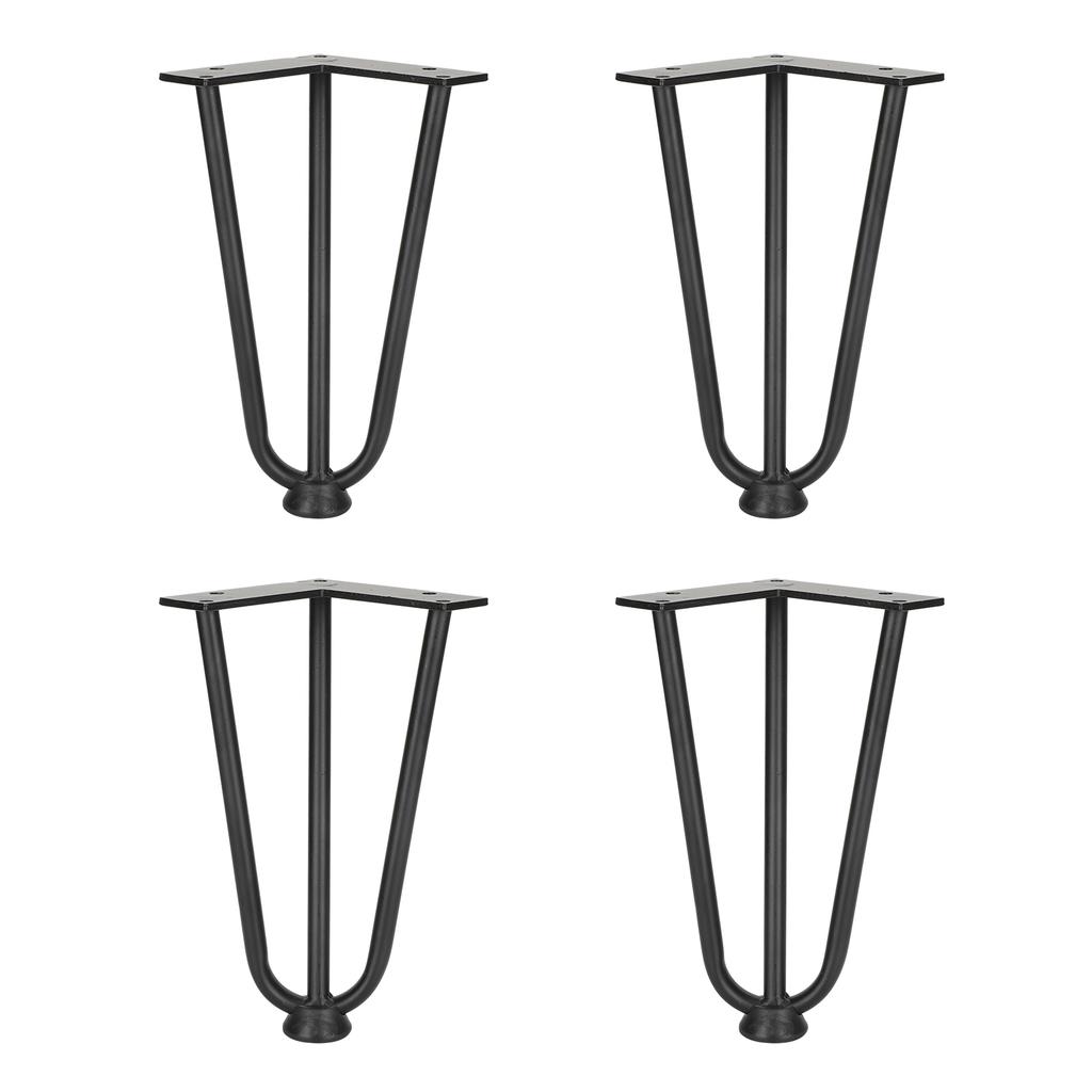 4PCS Wrought Iron Table Leg Simple Hairpin Coffee Legs with Foot Pad Home DIY Projects20cm