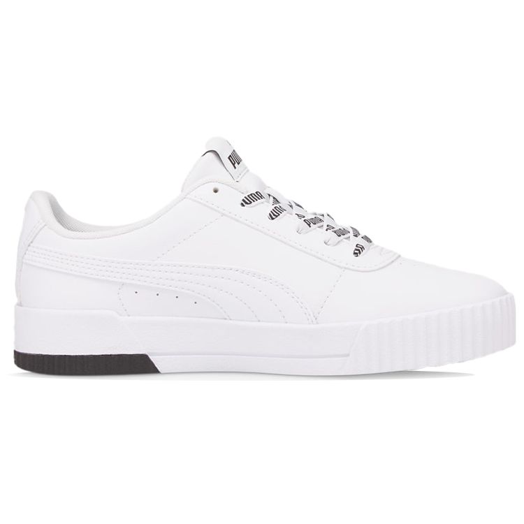 Puma Carina Logomania Casual Low-Top Sneakers Women Sneakers White Black 383906-01