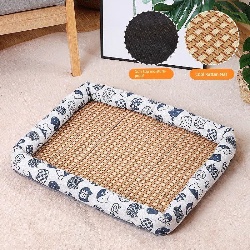 

Собачья будка Кошачий домик Летний спальный коврик Собачья конура Товары для питомцев Тедди Маленькие и средние собаки Лежанка-коврик для собак Круглый год White Cat S 30*40cm [within 2.50kg recommended]]