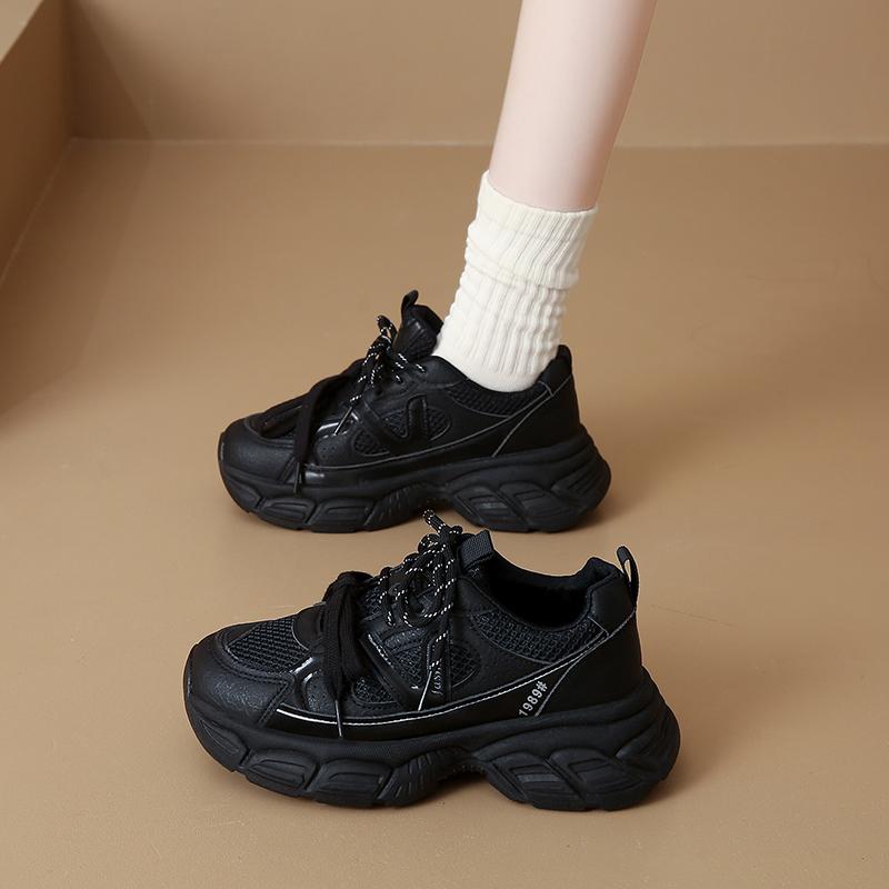 

Fashion CRLAYDK Women s Running Shoes Platform Chunky Walking Sneakers Breathable Mesh Comfy Fashion Casual Tennis Dad Wedge Trainers 35