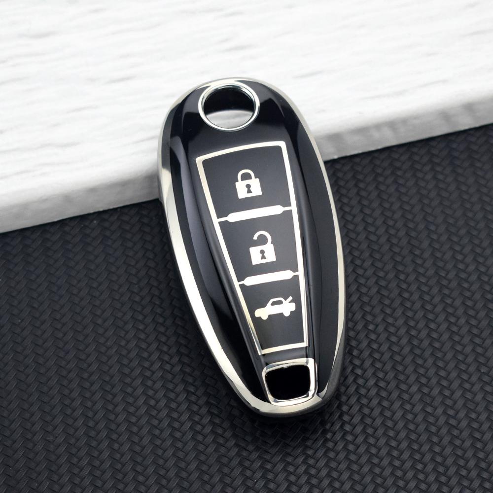3 Knoppen Zacht TPU Auto Sleutelhoes Cover Shell Fob Beschermer Voor Suzuki Swift Vitara Ignis Sx4 Baleno Ertiga Kizashi Auto Accessoire