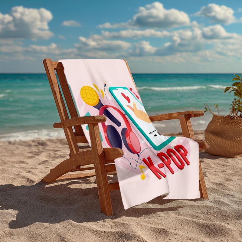 KPOP Fashion Beach Towel: Ideal for Summer Adventures Soft, absorbent and quick drying suitable for swimming and bathing