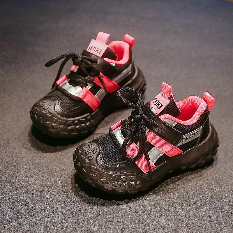 Children's Sneakers Spring Autumn Chunky Girls Basketball Shoes 2024 New Kids Causal Running Shoes School Versatile Thick Bottom