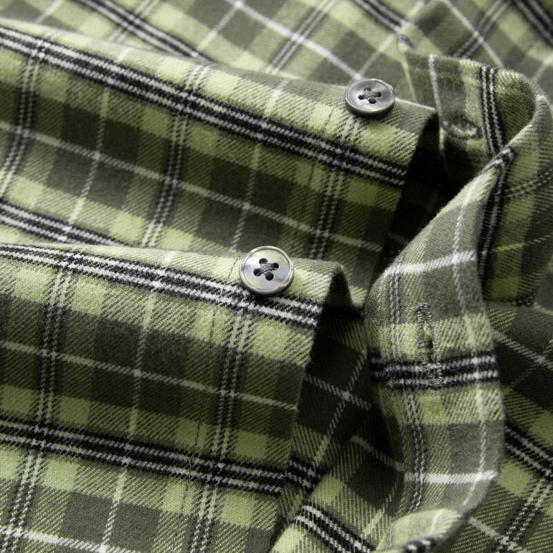 Men's Plus Size Brushed Plaid Long Sleeve Casual Shirt