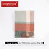 Shanghai Story 100% Pure Wool Plaid Scarf