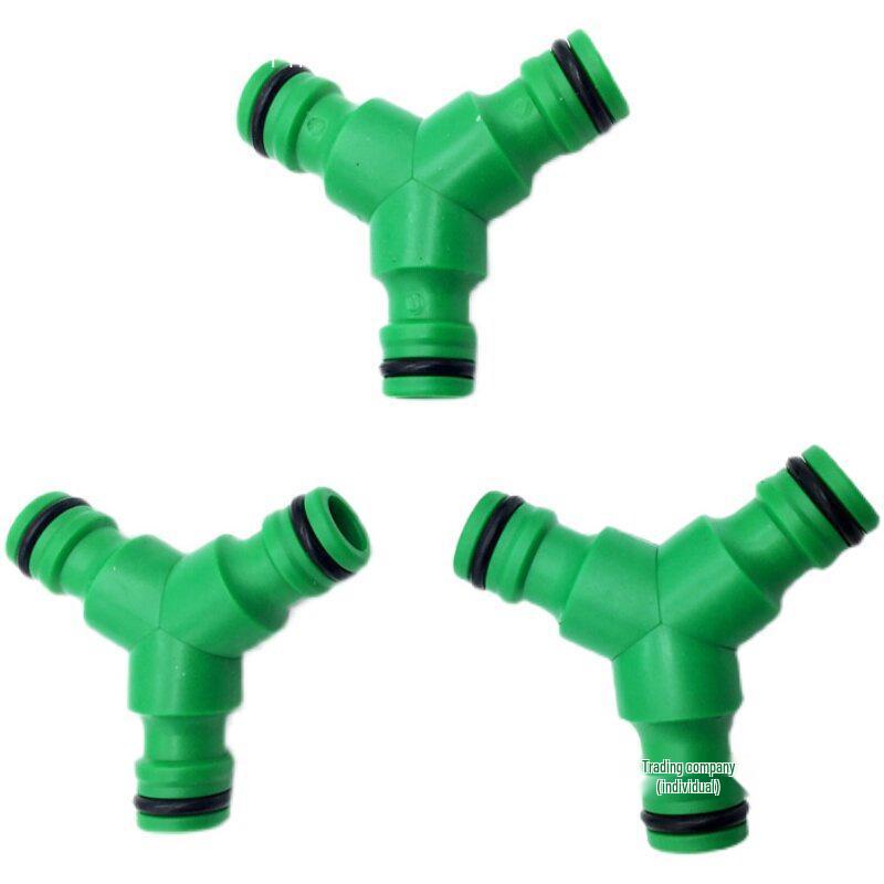 4-Point Plastic Car Wash Hose Quick Connect Tee Nipple for Garden Irrigation