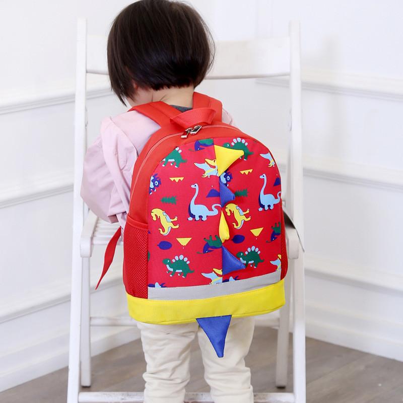 Cute Cartoon Animal Print Toddler Backpack Durable Nylon For Boys And Girls