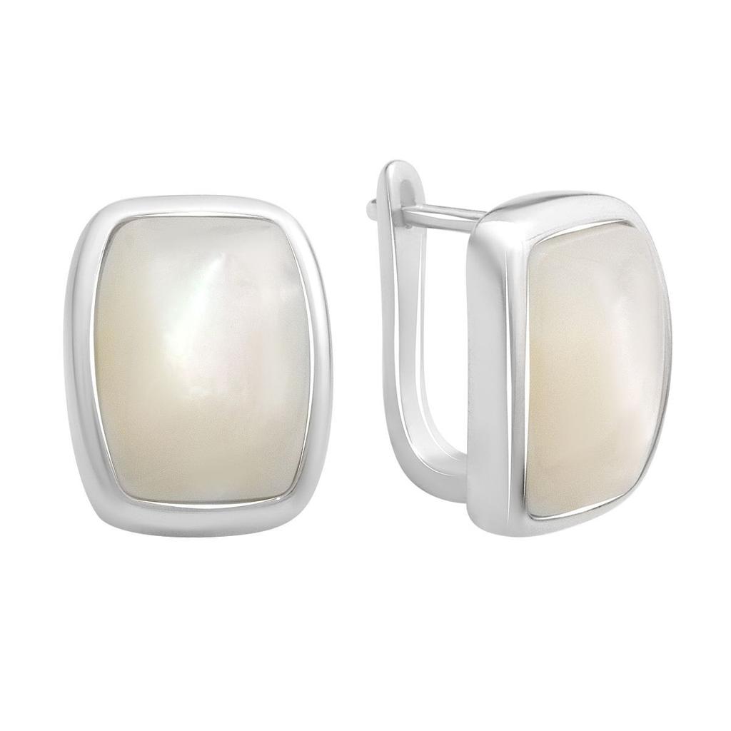 Серебряные серьги с натуральным перламутром (60002187)