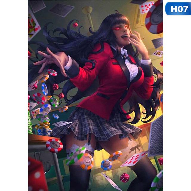 Cartoon, Anime, Painting, Pictures, Gambling, Canvas Posters, Children's Living Room, Art, Home, Wall Decoration Posters