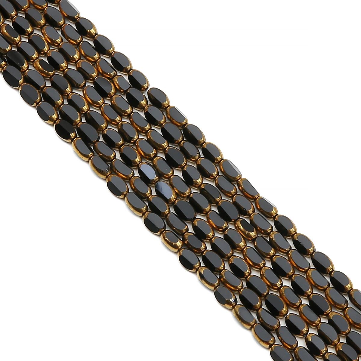 

25-50 шт. хрустальные стеклянные бусины с золотой каймой, свободные бусины-разделители для изготовления браслетов, ожерелья, ювелирных изделий своими руками 3x5mm 50pcs