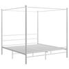 VidaXL Canopy Bed Frames White Metal 200x200 Cm