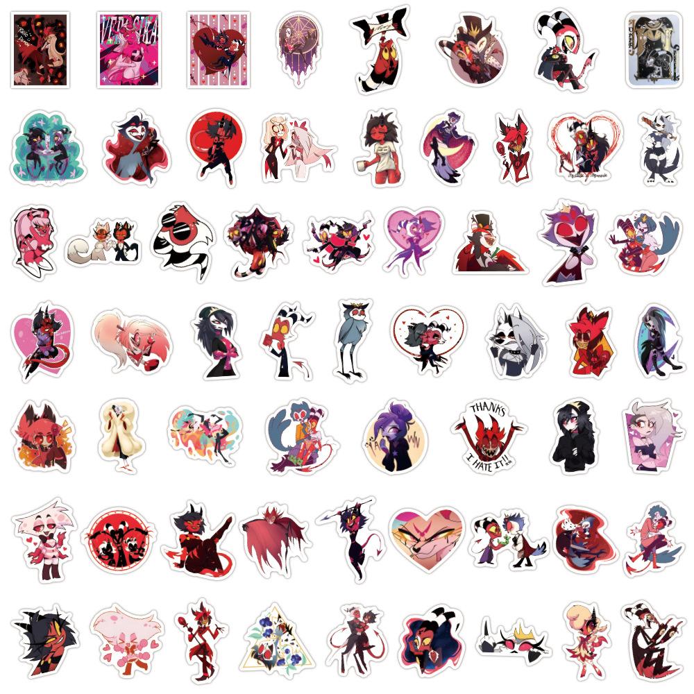 120 Helluva Boss Anime Graffiti Aufkleber Notizbuch Gitarre Skateboard Wasserabweisend Do-It-Yourself Sticker Premium