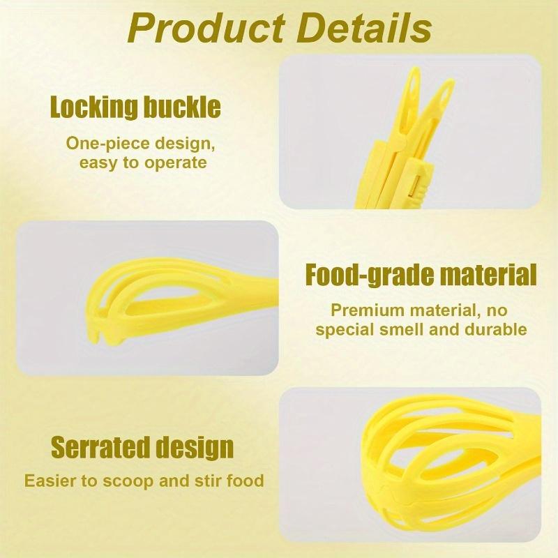 3-In-1 Multifunctional Egg Beater Egg Whisk Hand Mixer Milk Pasta Tongs Food Clips Mixer Manual Stirrer Kitchen Cream Bake Tool