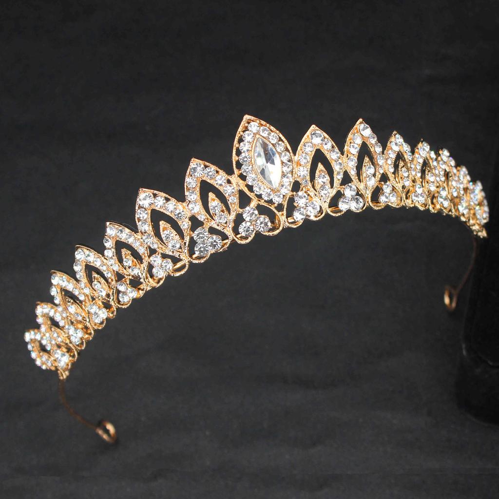 Rhinestone Tiara korona ślubna ślubna biżuteria do włosów akcesoria kobiety dziewczęta księżniczka pokaż stroik chluba królowa Diadem
