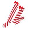 Striped Stockings For Women Over The Knee Long Socks Christmas Green Red Bowknot Long Socks Female Leg Stocking