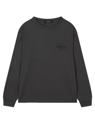 BUCKAROO Honey Double-Layered Chest Logo Long Sleeve T-Shirt Charcoal Gray